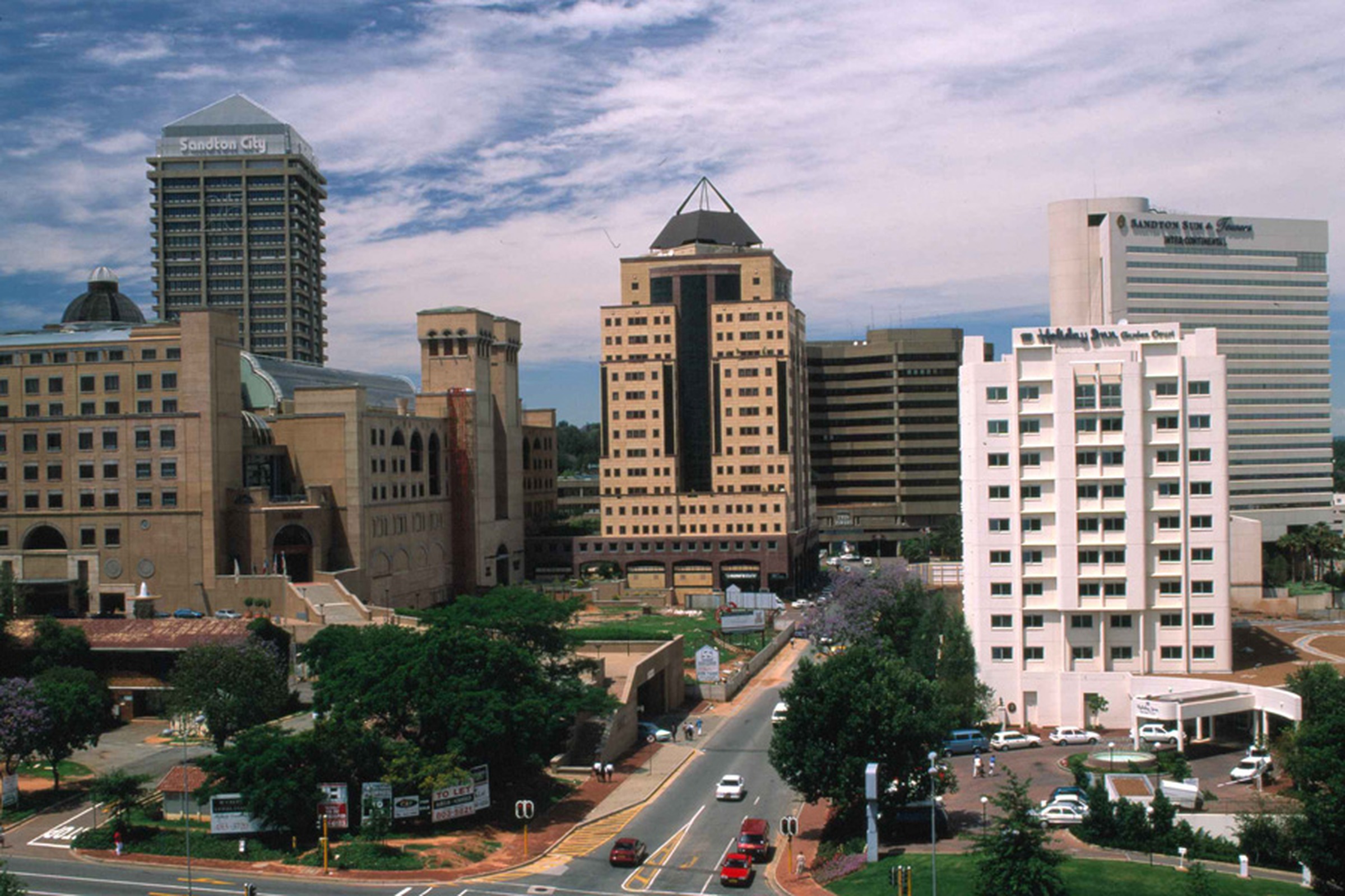 Sandton business district skyline